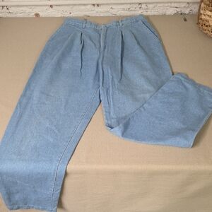 Levi's Light Blue Travelers Denim Vintage 1992 High Waist Pleated